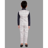 DKGF Fashion - Navy Blue Cotton Blend Boys Shirt & Pants ( Pack of 1 ) - None