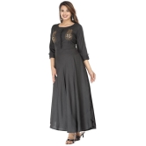 JC4U Rayon Grey A- line Dress - Single - None