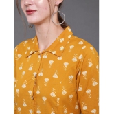 Antaran Cotton Printed Midi Women''s Shirt Dress - Yellow ( Pack of 1 ) - None