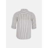 Oxolloxo Boys Grey and Black Striped Casual Shirt