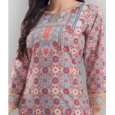 Meher Impex - Grey Crepe Womens Straight Kurti ( Pack of 1 ) - 3XL