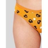 ILRASO - Yellow Cotton Printed Women's Bikini ( Pack of 1 ) - None