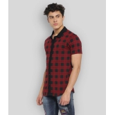 Campus Sutra Cotton Regular Fit Checks Half Sleeves Mens Casual Shirt - Red ( Pack of 1 ) - None