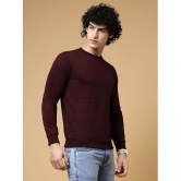 Rigo Fleece Round Neck Mens Sweatshirt - Wine ( Pack of 1 ) - None