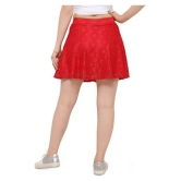 Smarty Pants Crochet Skater Skirt - Red - None