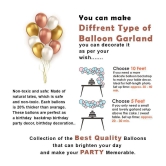 Party Propz Happy Birthday Decoration Kit Combo Set Birthday Bunting White Net Metallic Confetti Balloons With Balloon Knot - 63Pcs Happy Birthday Decorations Items - Multi-Color