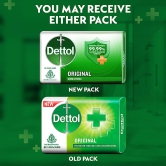 Dettol Bathing Soap Bar - Original, 99.99% Germ Protection, Dermatologically Tested, 125 G