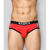 BASIICS By La Intimo - Multicolor Cotton Blend Men's Briefs ( Pack of 2 ) - M, Maroon