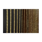 PINDIA Fancy Round Sparkling Plastic Strings Bead Hanging Curtain - 7ft, Golden