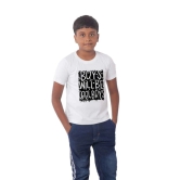 Boys Cotton Will Be Cool Half Sleeve TShirt (White) PID41486