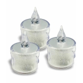 TINUMS - Off White LED Tea Light Candle 6 cm ( Pack of 3 )