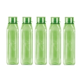 Milton Prime 1000 Pet Water Bottle, Set of 5, 1 Litre Each, Green - Green