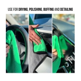 INGENS - Green 500 GSM Microfiber Cloth For Automobile ( Pack of 2 )