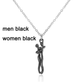 Hug CoupleNecklace-Black