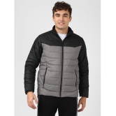 UrbanMark Men Regular Fit Men Black & Grey Quilted Jacket - None