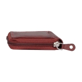 Tough Maroon Pure Leather Card Holder Wallet - Maroon