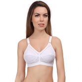 Eves Beauty Womens Full Coverage Bra-40D / White / Cotton