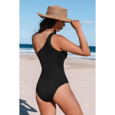 One Shoulder Slim One Piece Monokini-S