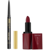 Seven Seas Lip To Lip Long Lasting Matte Lipstick With Smoke Eyes Non Transferable Revolving Kajal