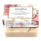 AYUJIVA AYURVEDA Goat Milk Soap With Honey,Mogra, Kesar(Jasmine) Kesar soap-100 g