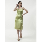 Zima Leto Polyester Solid Midi Womens Bodycon Dress - Green ( Pack of 1 ) - None