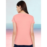 Fabflee - Peach 100% Cotton Regular Women''s T-Shirt ( Pack of 1 ) - None