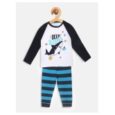 Lazy Shark Boys Nightwear Tshirt & Pyajama Set - None