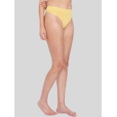 ILRASO - Yellow Poly Cotton Solid Women's Thongs ( Pack of 1 ) - None