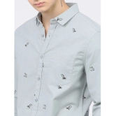 Ketch 100% Cotton Slim Fit Printed Full Sleeves Mens Casual Shirt - Grey ( Pack of 1 ) - None