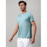 UrbanMark Polyester Regular Fit Solid Half Sleeves Mens T-Shirt - Blue & Light Grey ( Pack of 2 ) - None