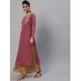 Antaran - Purple Georgette Womens Straight Kurti ( Pack of 1 ) - None