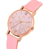 Septem Pink Leather Analog Womens Watch