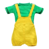 Zadmus Unisex Top and Dungaree Set Cotton, Green   - 6-12 Months