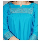 Smien - Light Blue Rayon Womens Ethnic Tunic ( Pack of 1 ) - None