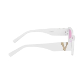 Creature - White Rectangular Sunglasses ( Pack of 1 ) - Medium