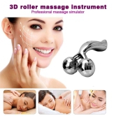 BODY RELAXATION Manual 3D Massager Roller 360 Rotate Face Full Body Shape Skin Lifting Wrinkle Remover Facial Massage | Face Roller For Glowing Skin Relaxation Tool | Body Massage Tool (Solar Powered)