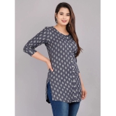 JC4U - Grey Rayon Womens Straight Kurti ( Pack of 1 ) - None