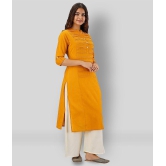 Lee Moda - Yellow Cotton Women's Straight Kurti - None