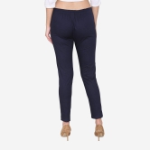 Women's Cotton Formal Trousers - Navy Navy 2XL