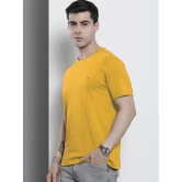 Lycos - Mustard Cotton Blend Regular Fit Men's T-Shirt ( Pack of 1 ) - None