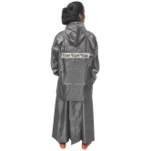 Goodluck Waterproof Nylon Raincoat Set - Grey - None