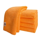 SOFTSPUN - Orange Microfibre Face Towel ( Pack of 5 ) - Orange