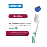 aquawhite sensitive,ultra soft brisles Toothbrush Pack of 12