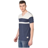 Glito - Navy Cotton Blend Regular Fit Mens T-Shirt ( Pack of 1 ) - None