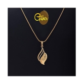 Gilher Gold Plated Daily Wear Locket+24 Inch Chain For Women And Girls. - Golden