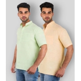 DESHBANDHU DBK - Multicolor Cotton Mens Regular Kurta ( Pack of 2 ) - None