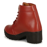 Commander Shoes - Red Womens Ankle Length Boots - None