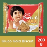 Parle G Gold - Gluco Biscuits, 200 G Pouch