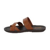 Aerowalk - Brown Mens Leather Slipper - None