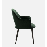 RAMS DINING AND ARM CHAIR DARK GREEN  WITH BLACK-Dark Green